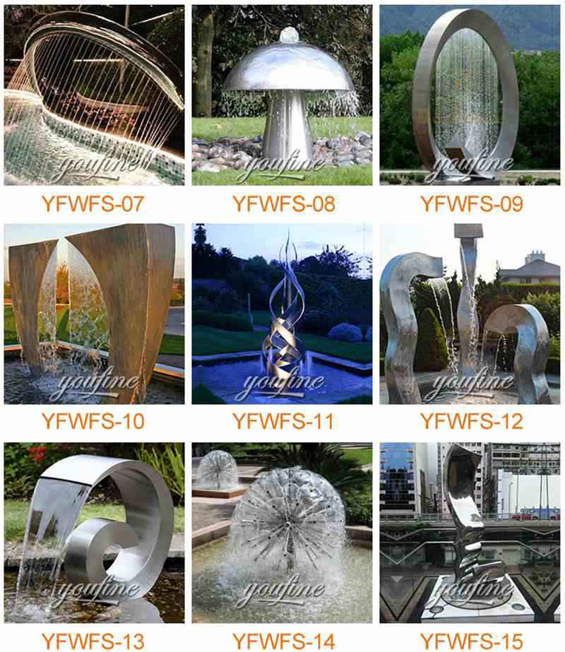 Metal Water Fountain Sculpture Outdoor for Sale