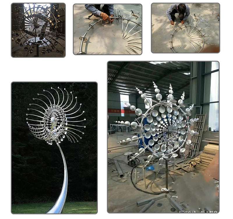 Contemporary Outdoor Metal Kinetic Wind Sculpture for Sale