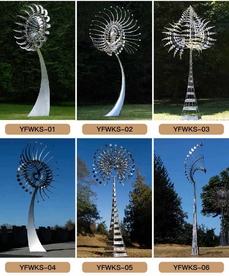 Modern Large Metal Kinetic Outdoor Sculpture