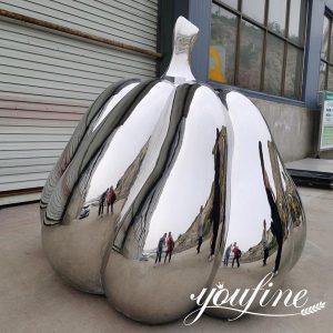 Large Stainless steel pumpkin sculpture Garden Decoration for Sale CSS-190