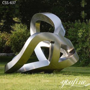 Abstract Stainless Steel Large Contemporary Garden Sculpture CSS-637