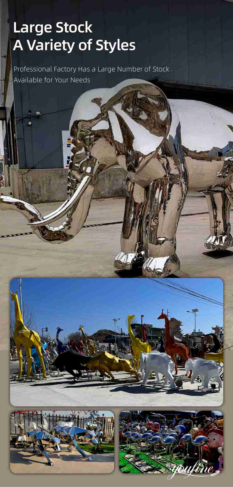 Stainless steel animal sculpture- YouFine Sculpture (1)