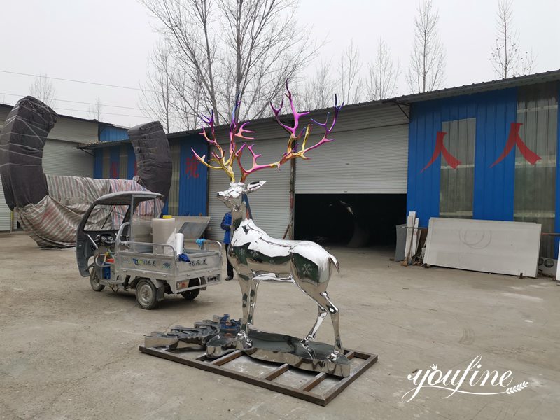 metal deer sculpture- YouFine Sculpture (1)