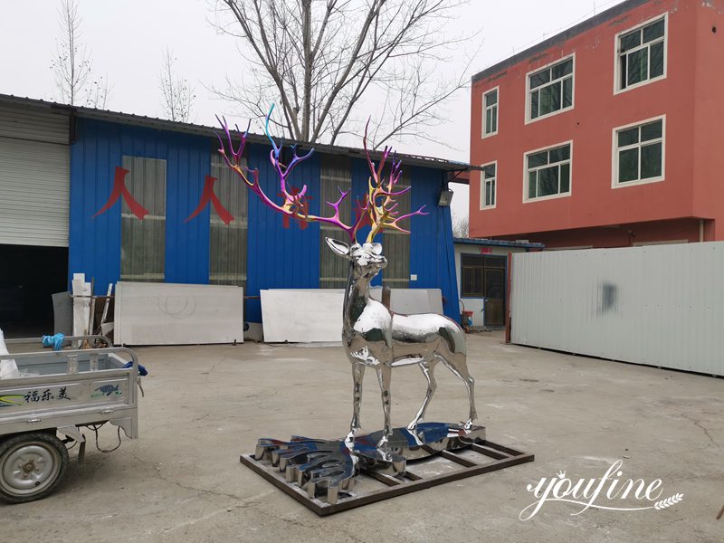 metal deer sculpture- YouFine Sculpture (2)