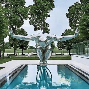 Modern Art Diving Metal Man Statue for Swimming Pool CSS-812