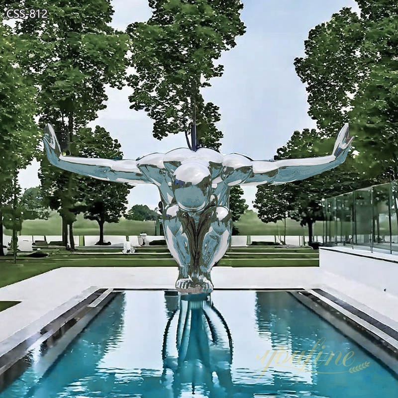 Modern Art Diving Metal Man Statue for swimming pool