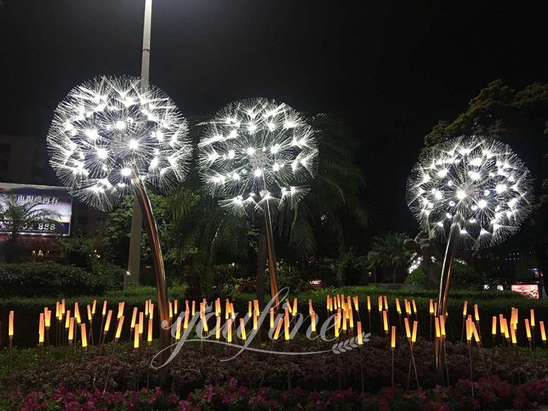 Metal Dandelion Garden Sculpture - YouFine Sculpture (1)