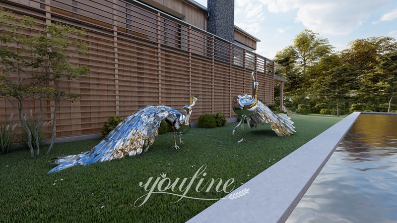 peacock sculpture for garden - YouFine Sculpture