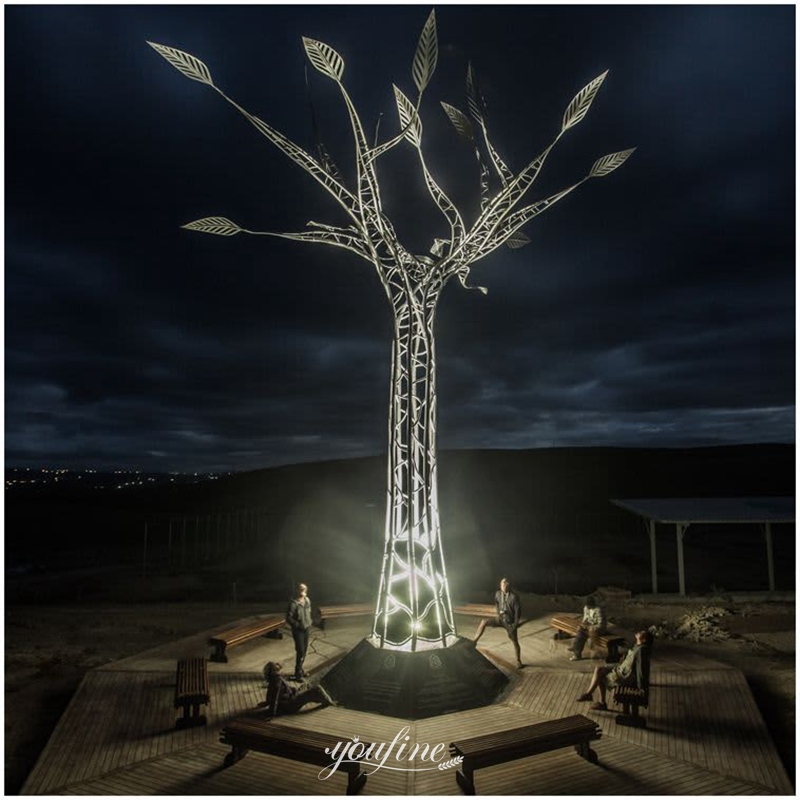 public art stainless steel tree sculpture - YouFine Sculpture