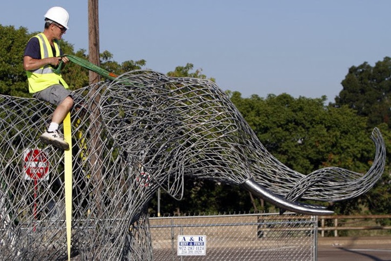 Captivating Modern Metal Wire Elephant Sculpture for Sale