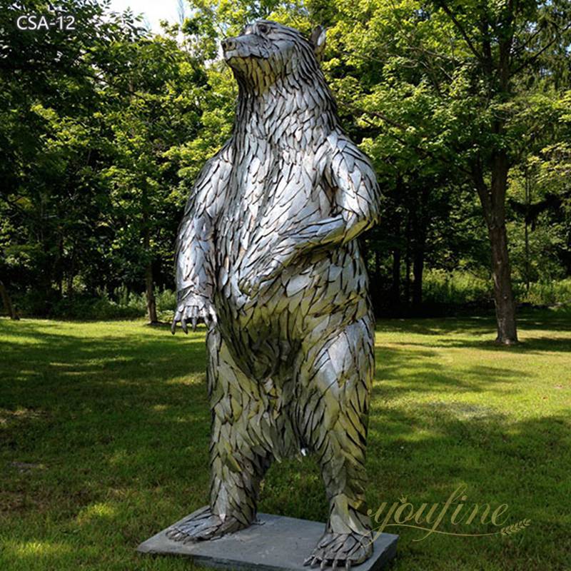 Large Art Metals Bear Sculpture for Outdoor - YouFine Sculpture