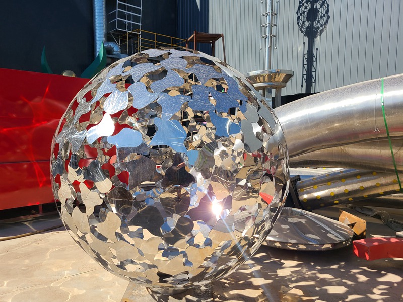 YouFine stainless steel sphere sculpture factory show (