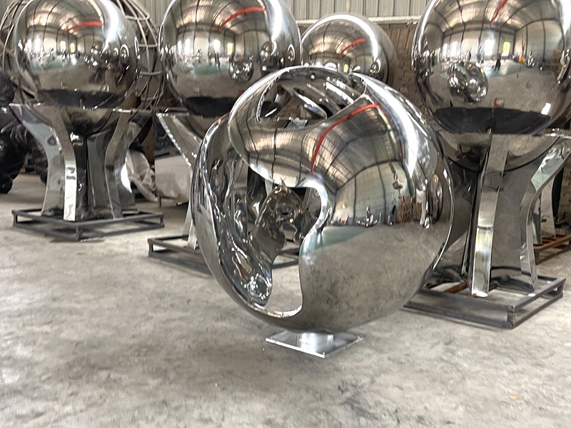 YouFine stainless steel sphere sculpture factory show (