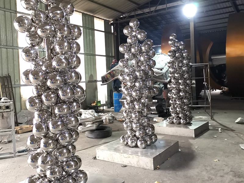 YouFine stainless steel sphere sculpture factory show (