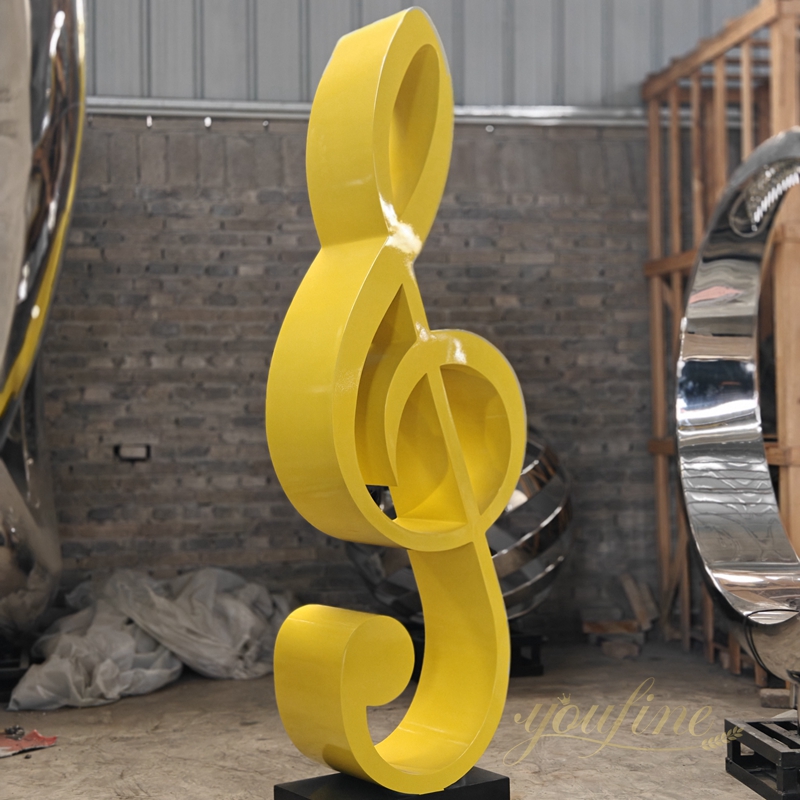 stainless steel abstract sculpture in factory