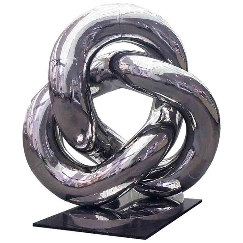 Mirror Polished Stainless Steel Infinity Mirror Sculpture - Mirror Stainless Steel Sculpture - 7