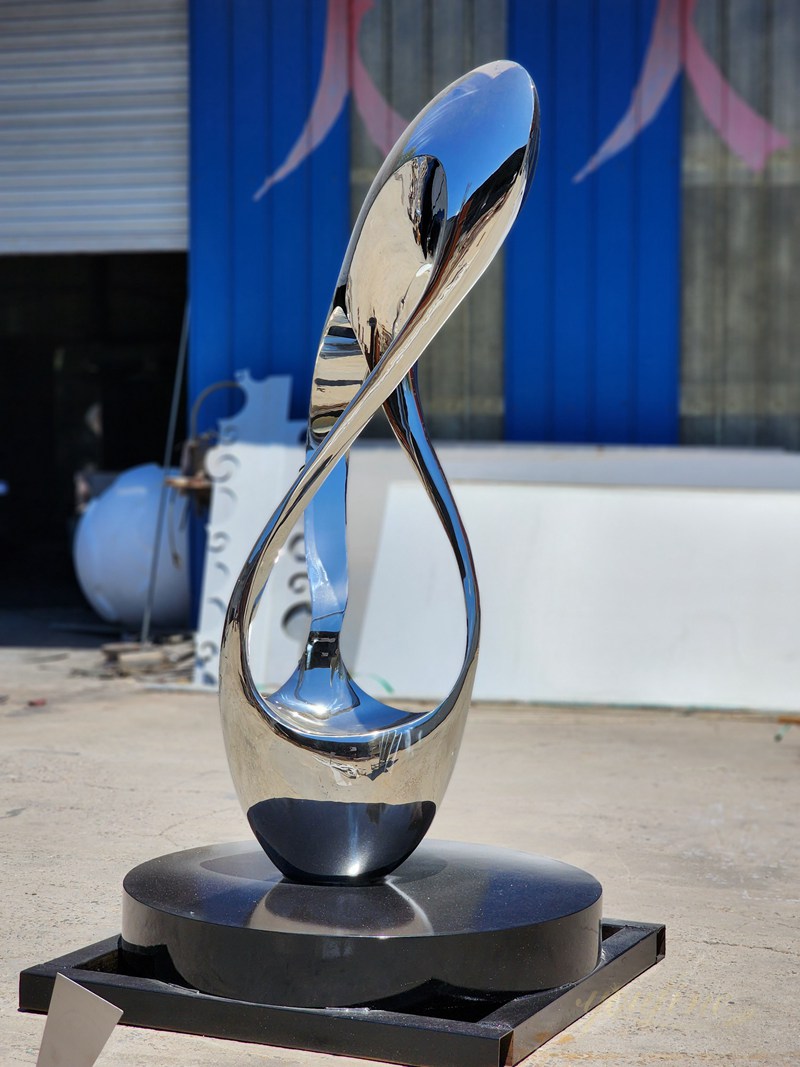 Modern Stainless Steel Abstract Polished Sculptures for Garde