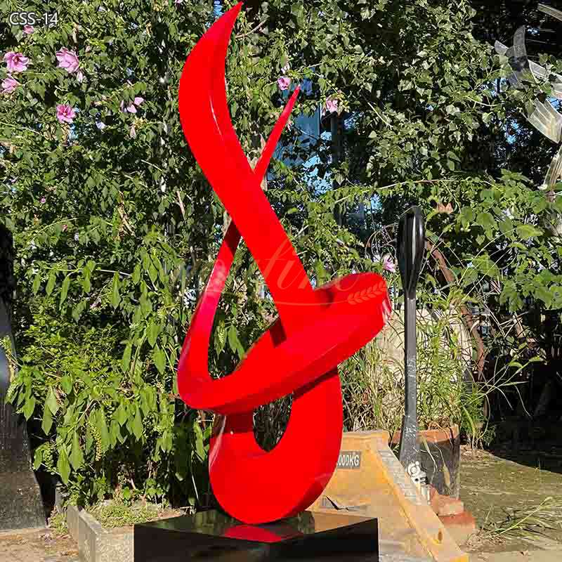 Modern Outdoor Stainless Steel Abstract Sculpture - YouFine