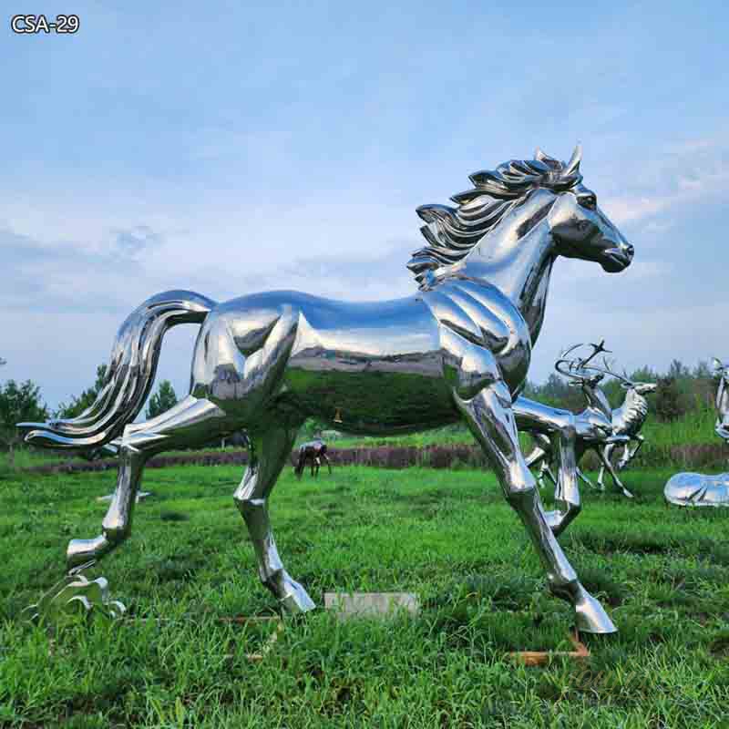 Modern Stainless Steel Horse Statue - Stainless Steel Sculpture