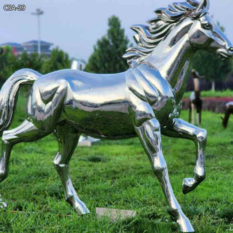 Modern Stainless Steel Horse Statue - Stainless Steel Sculpture