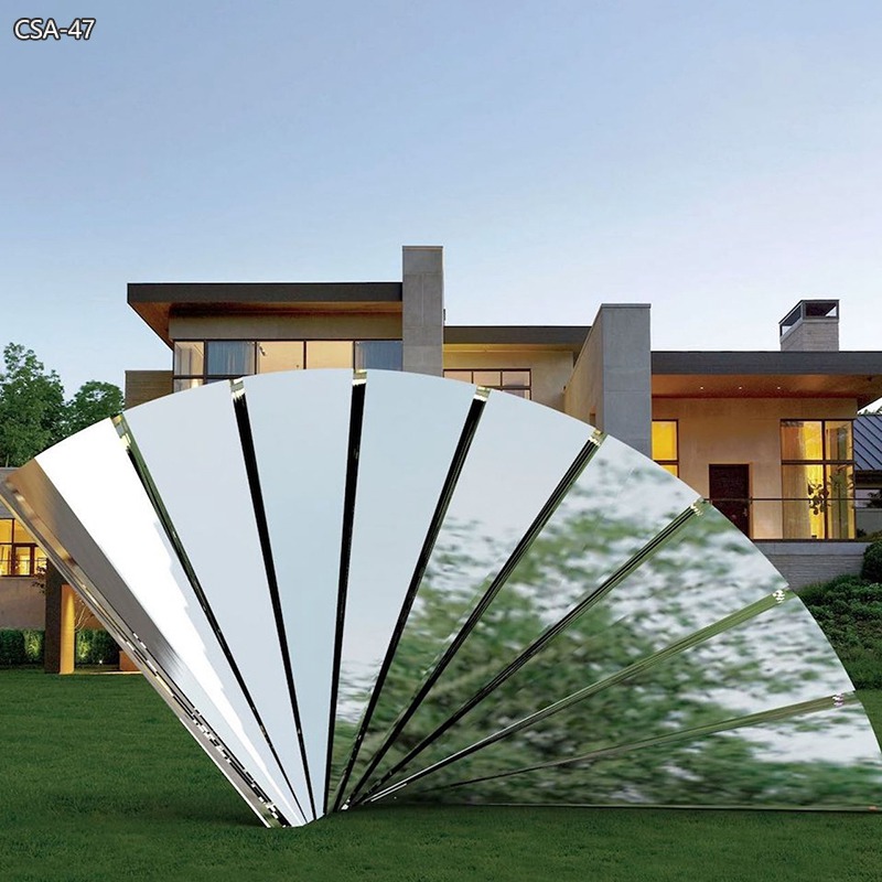 Mirror Polished Stainless Steel Fan Design for Outdoor