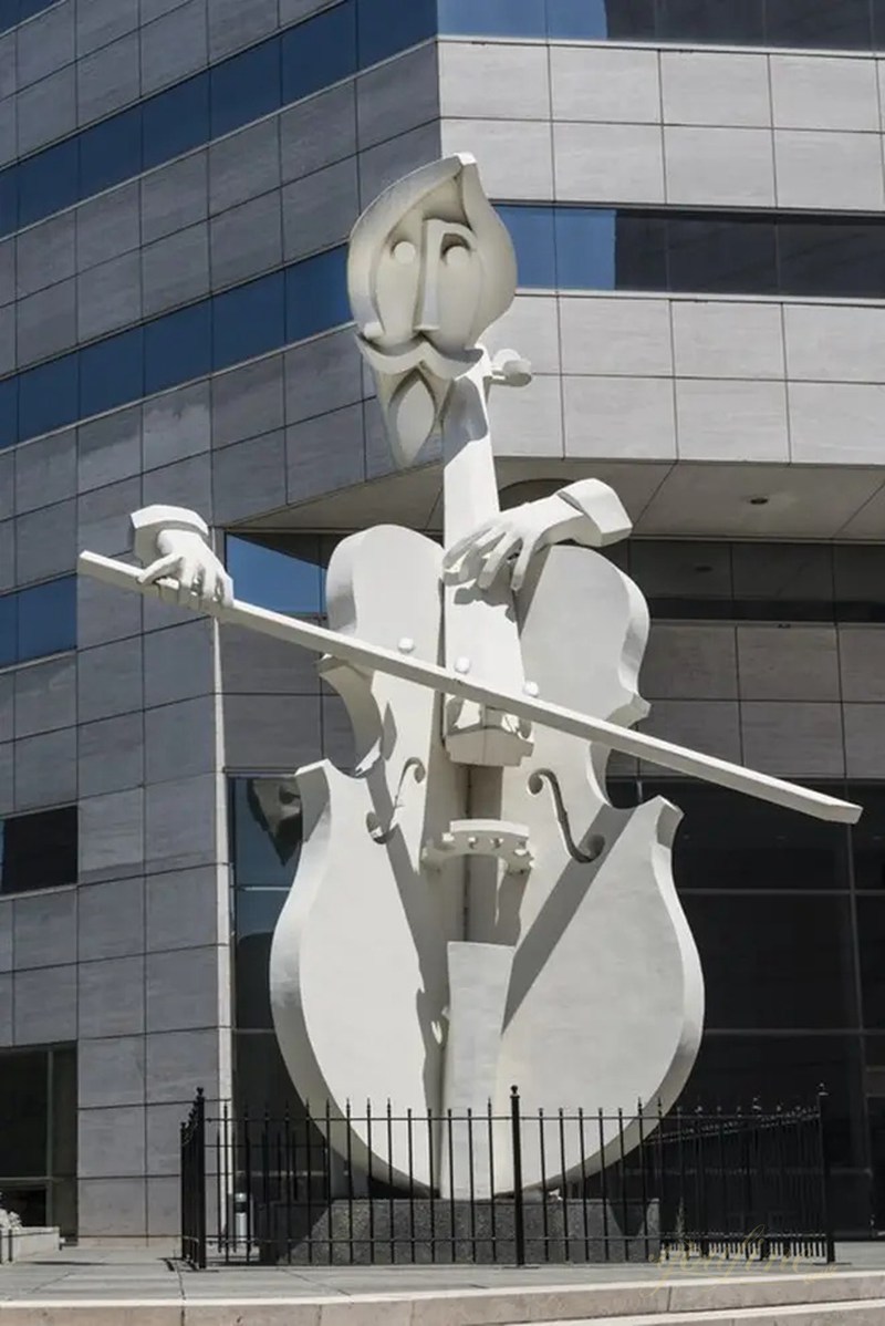 Stainless Steel Violin Musician Sculptures Outdoor