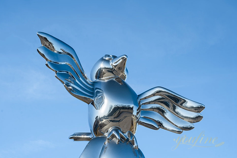 Polished Stainless Steel Animal Sculpture Stacked Friends for Park