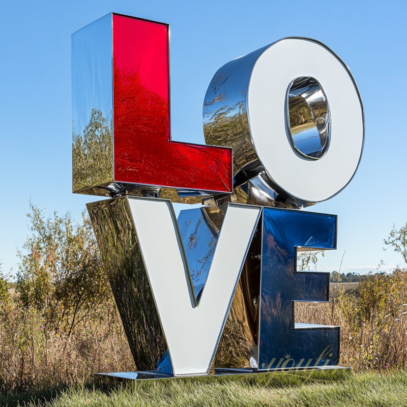 Modern Metal Outdoor Love Sculpture for Sale CSS-43