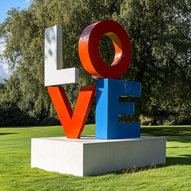 Metal Outdoor Love Sculpture