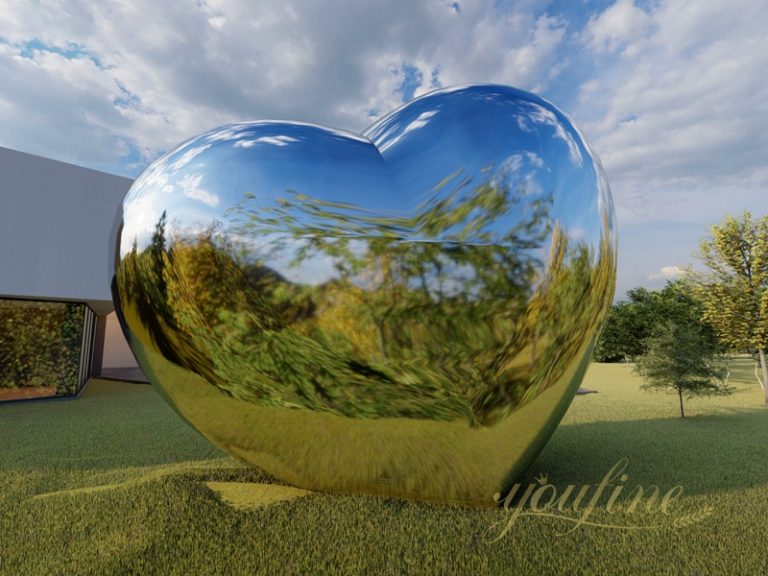 Charming Corten Steel Heart Sculpture for Lawn - YouFine