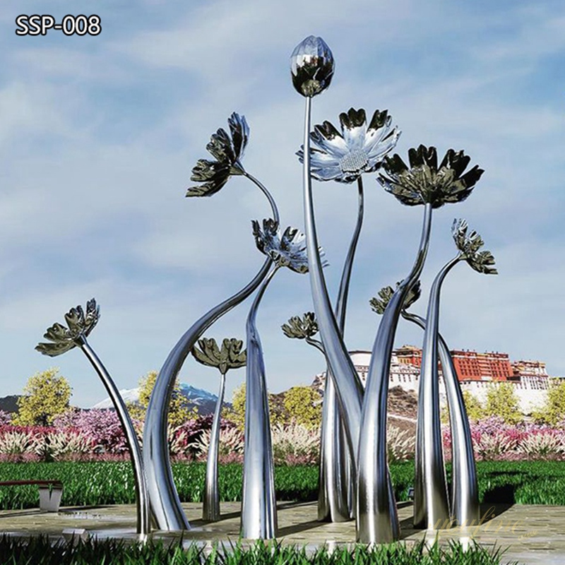 Large Metal Sun Flower Sculpture Landscape Project Supplier