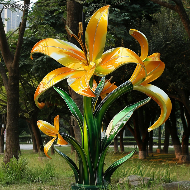 Modern Metal Orchid Sculpture Public Art Manufacturer - YouFine