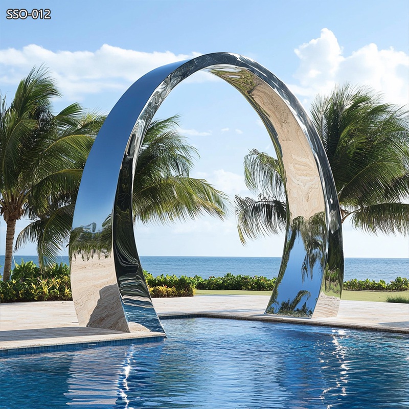 Mirror Polished Stainless Steel Water Sculpture