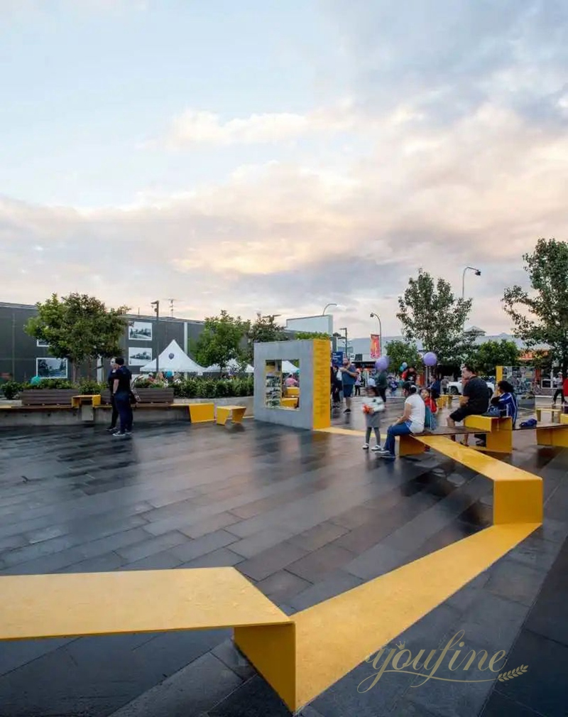 Stainless Steel Landscape Benches Redefining Urban Aesthetics