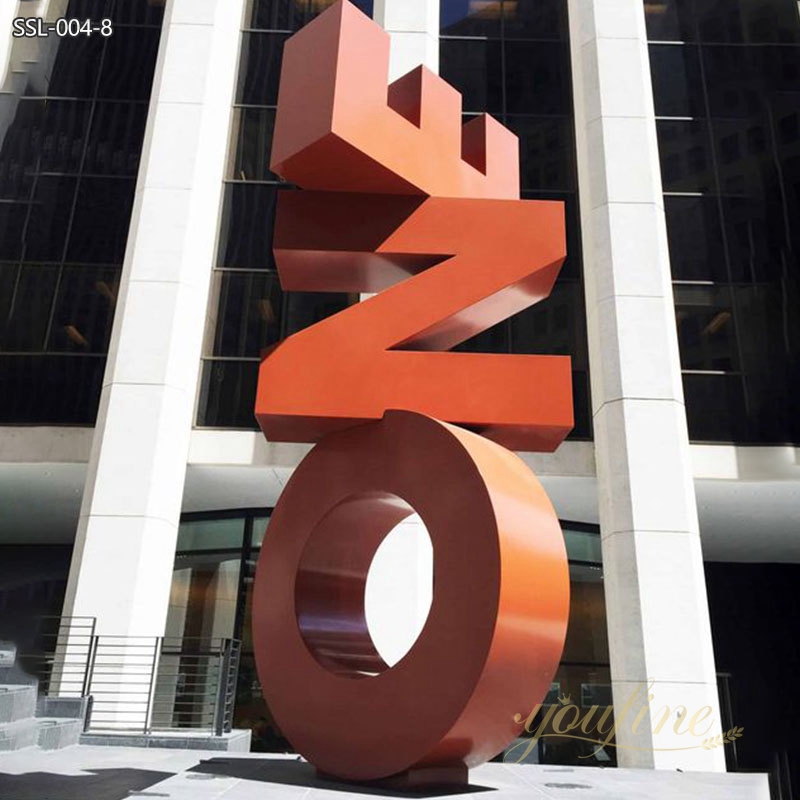 Customized Modern Art Letter Sculpture Direct Factory