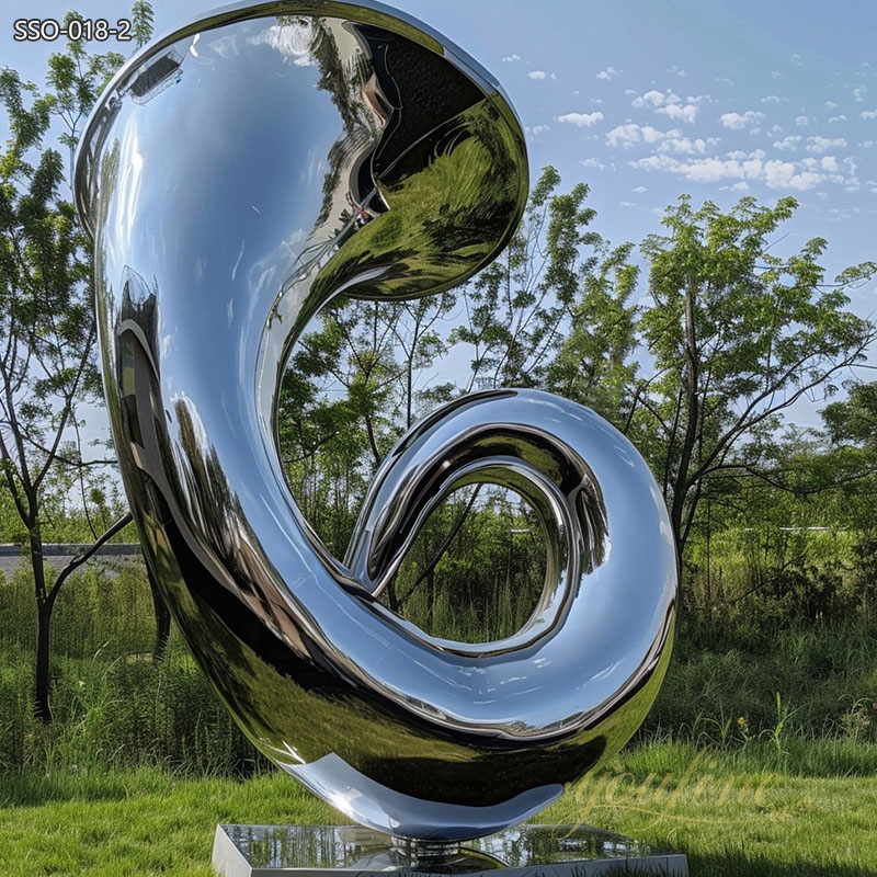 Large Abstract Stainless Steel Horn Art Sculpture for Sale 