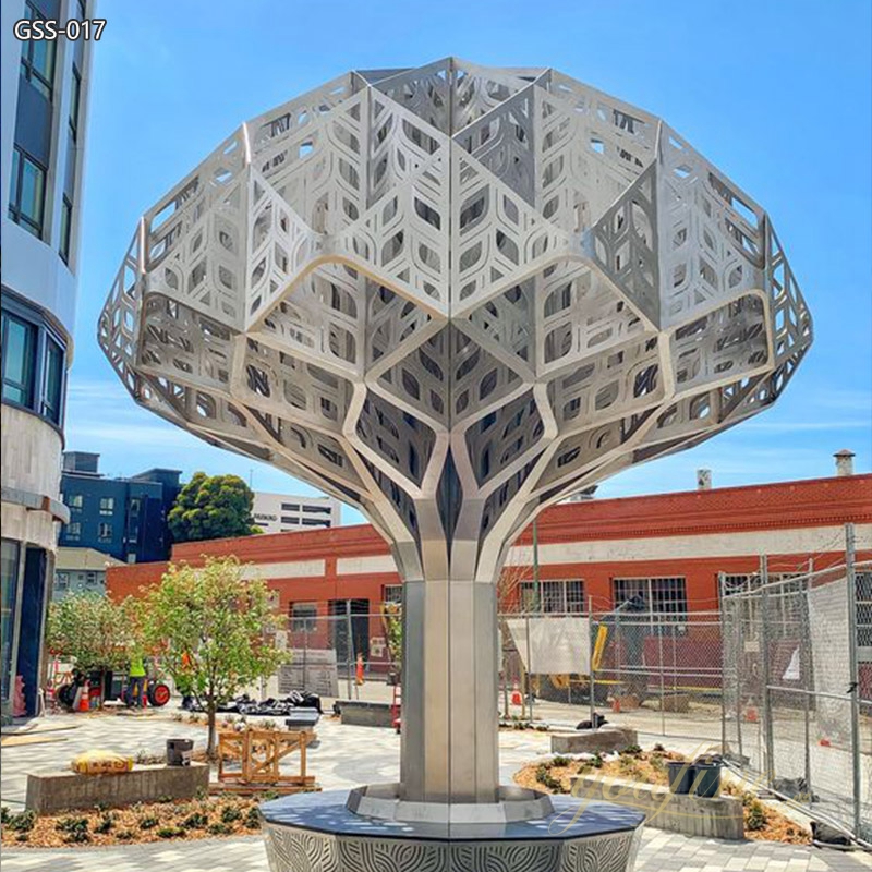 4D Art Design Stainless Steel Tree Sculpture for Sale