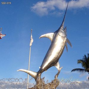 Giant Modern Stainless Steel Marlin Sculpture Supplier