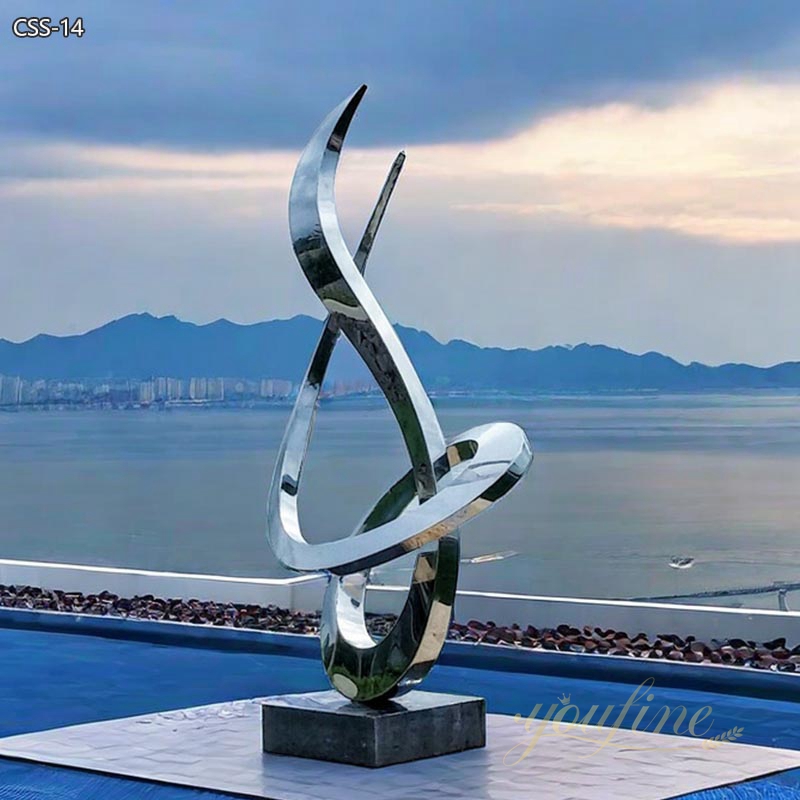 Modern Outdoor Stainless Steel Abstract Sculpture for Sale CSS-14