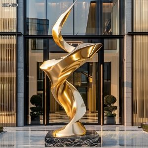 Modern Stainless Steel Luxury Sculpture for Real Estate SSA-030