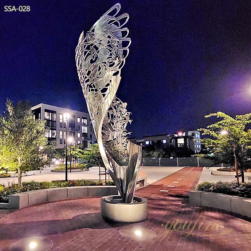 Whirlwind Abstract Stainless Steel Public Art Installation Sculpture