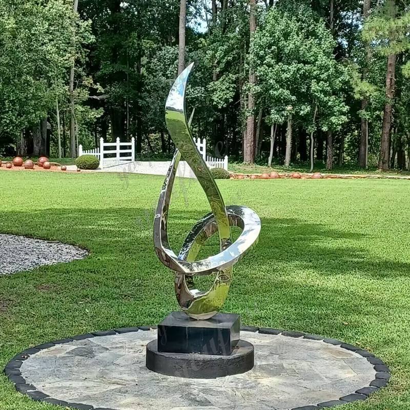 growth abstract stainless steel sculpture for garden