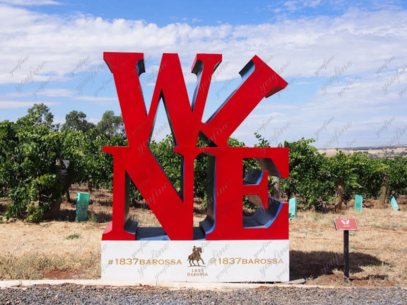 YouFine Feedback of Australian Wine Estate Custom Letter Sculpture - Wine (1)