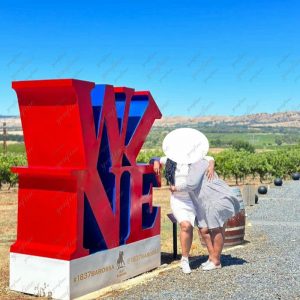 Letter Sculptures for Modern Landscape