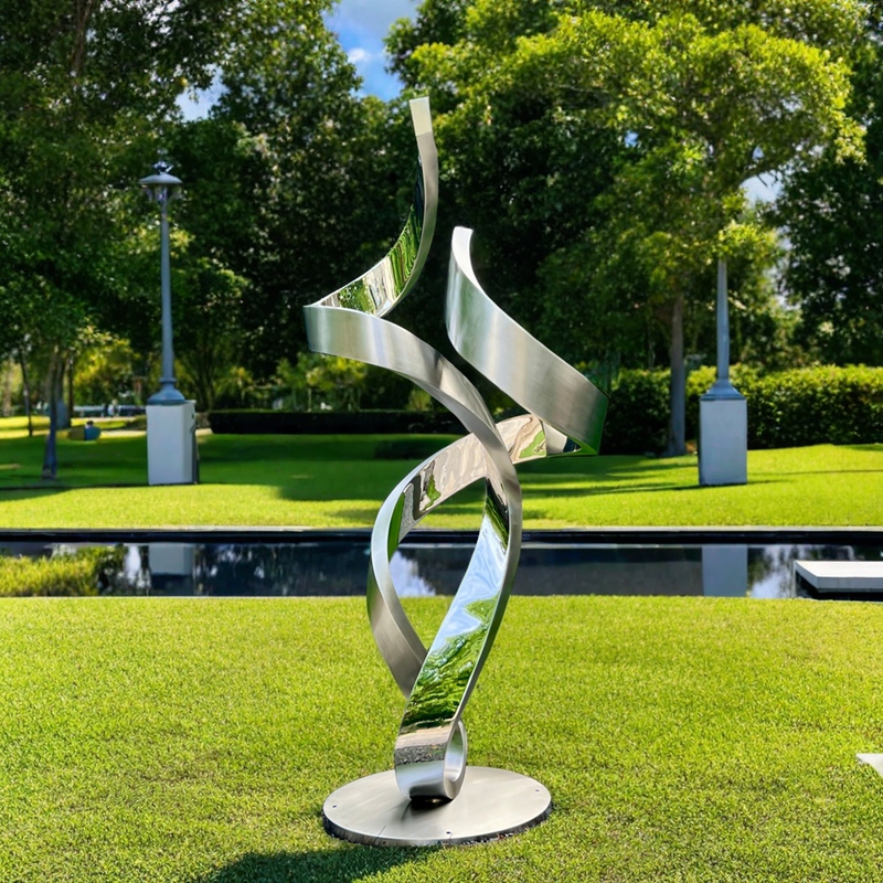 metal ribbon sculpture