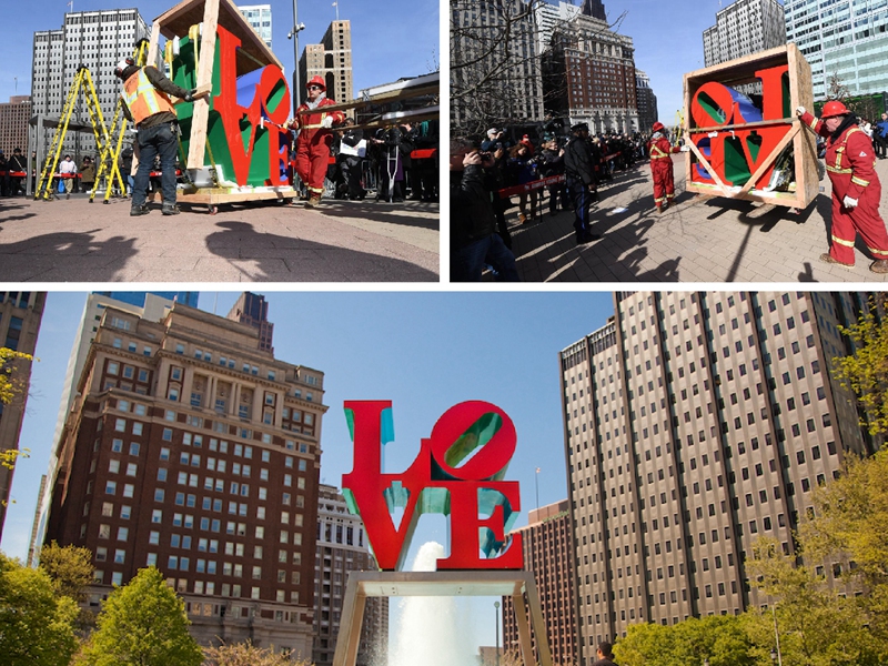 stainless steel letter sculpture