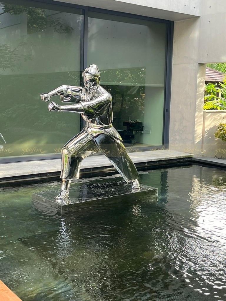 stainless steel figure sculpture for swimming pool feedback