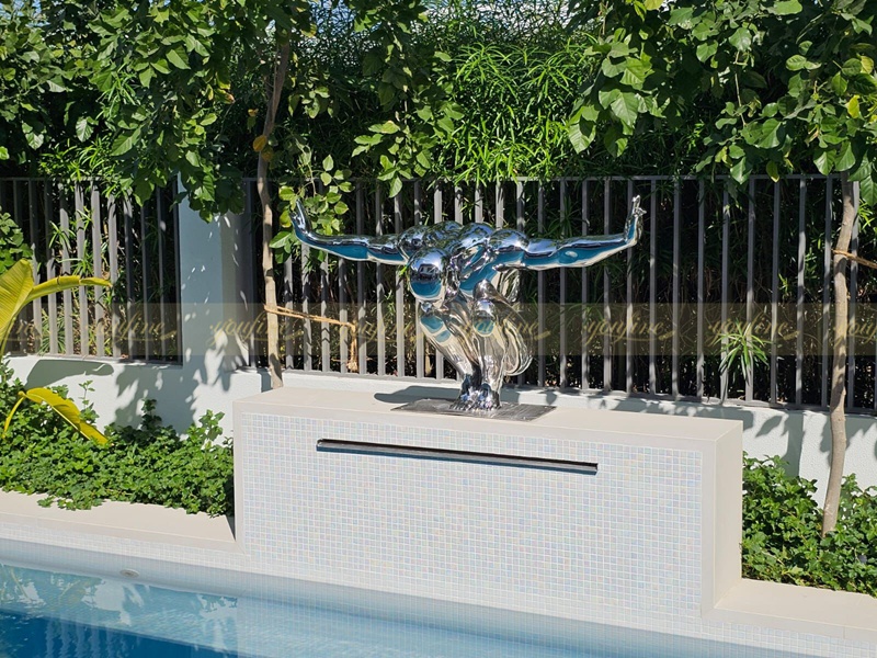 diving man stainless steel sculpture for swimming pool feedback