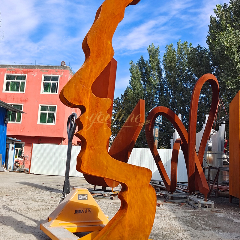 corten steel sculpture