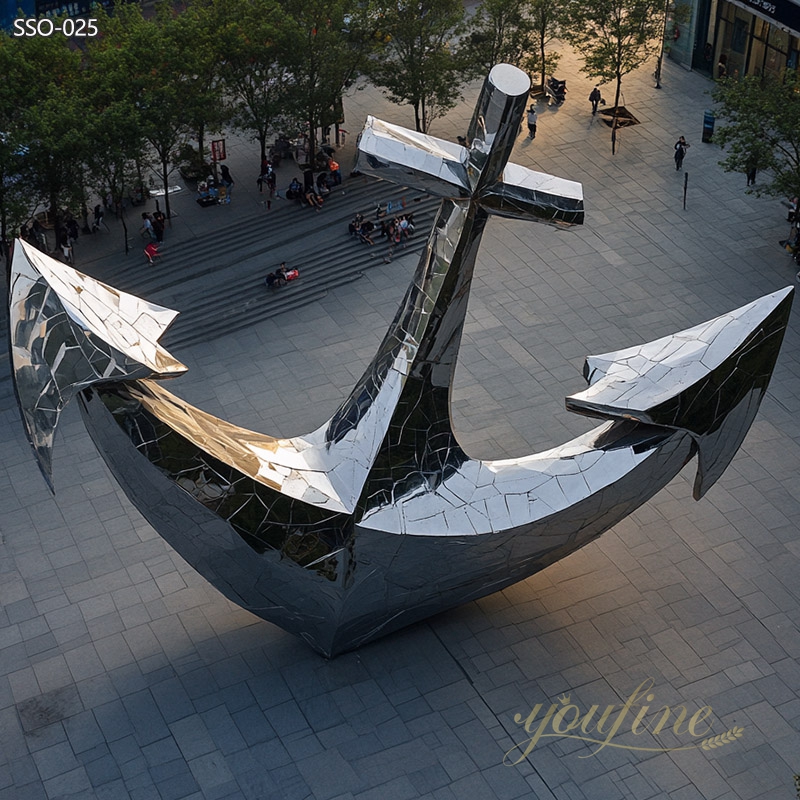 Giant Stainless Steel Anchor Sculpture for City